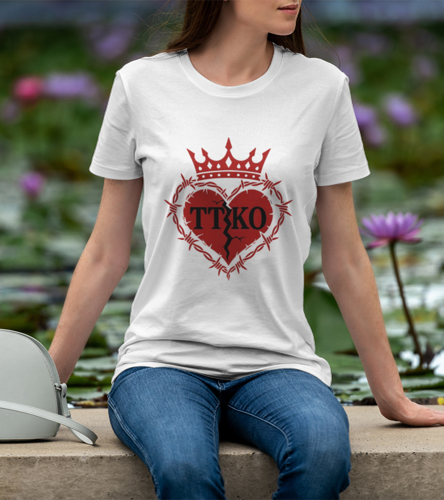 TTKO Broken Heart Crown Barbed Wire T-Shirt