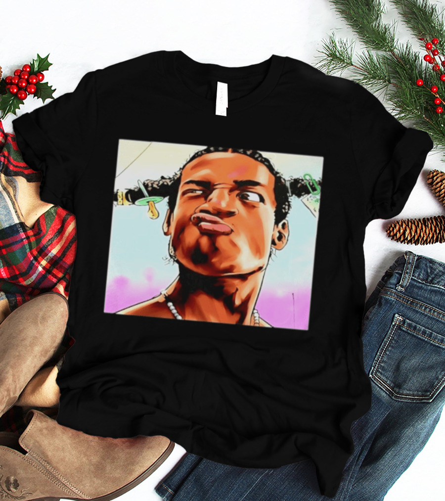 ASAP Rocky Hip Hop Rap Mob Pouty Face Meme T-Shirt