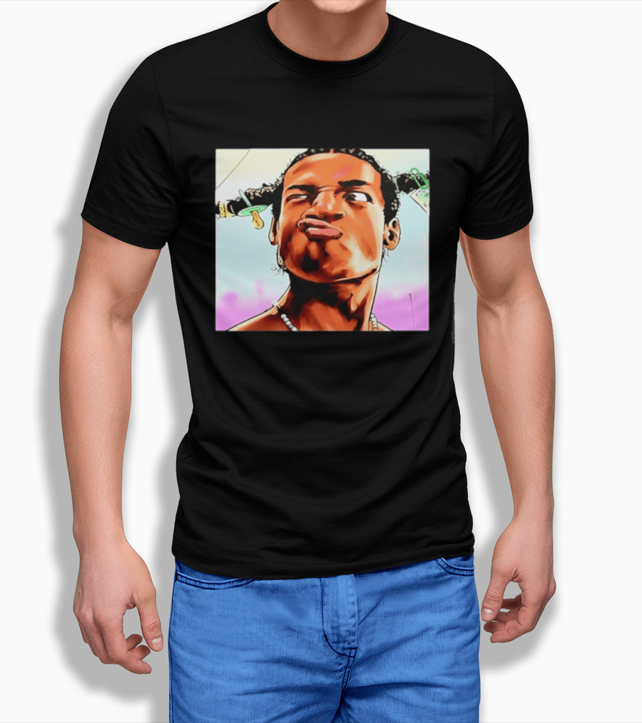 ASAP Rocky Hip Hop Rap Mob Pouty Face Meme T-Shirt