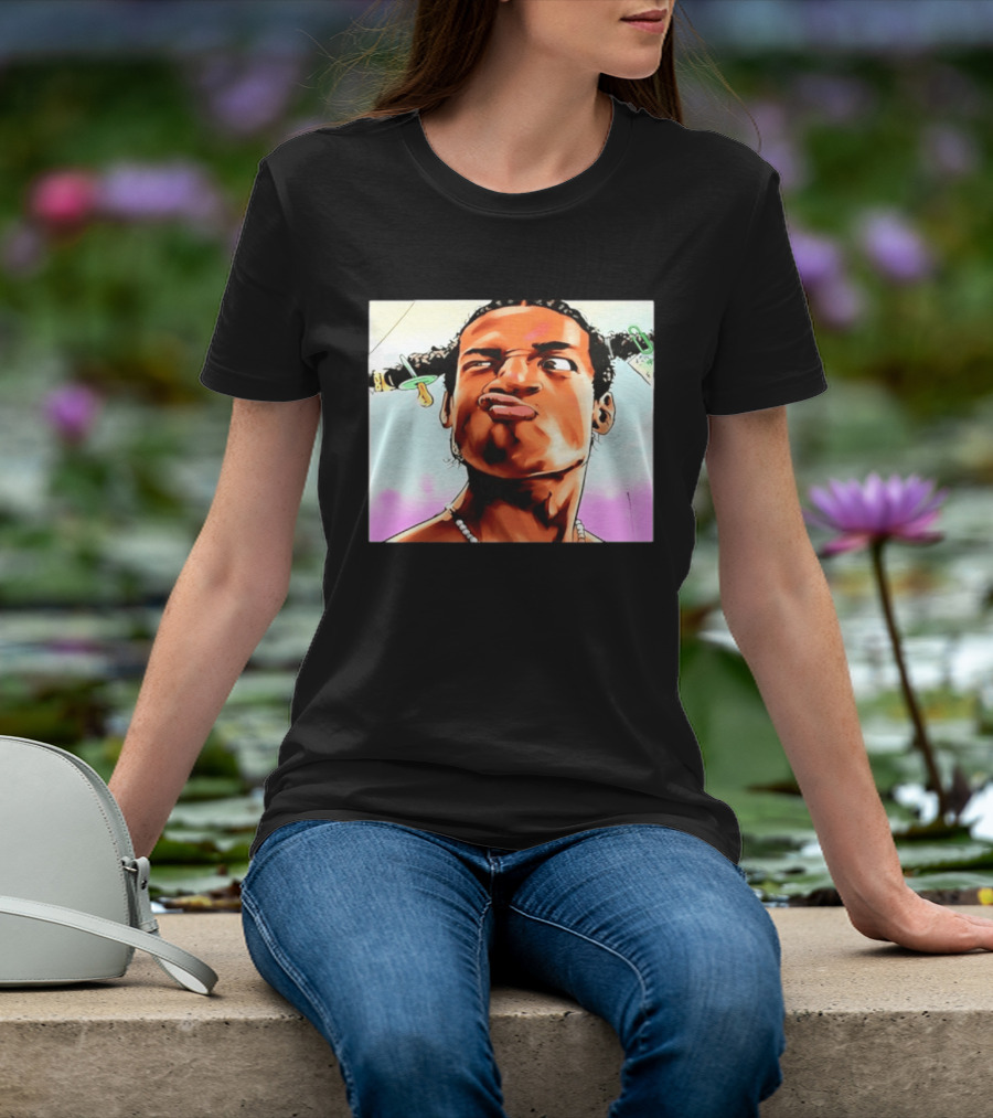 ASAP Rocky Hip Hop Rap Mob Pouty Face Meme T-Shirt