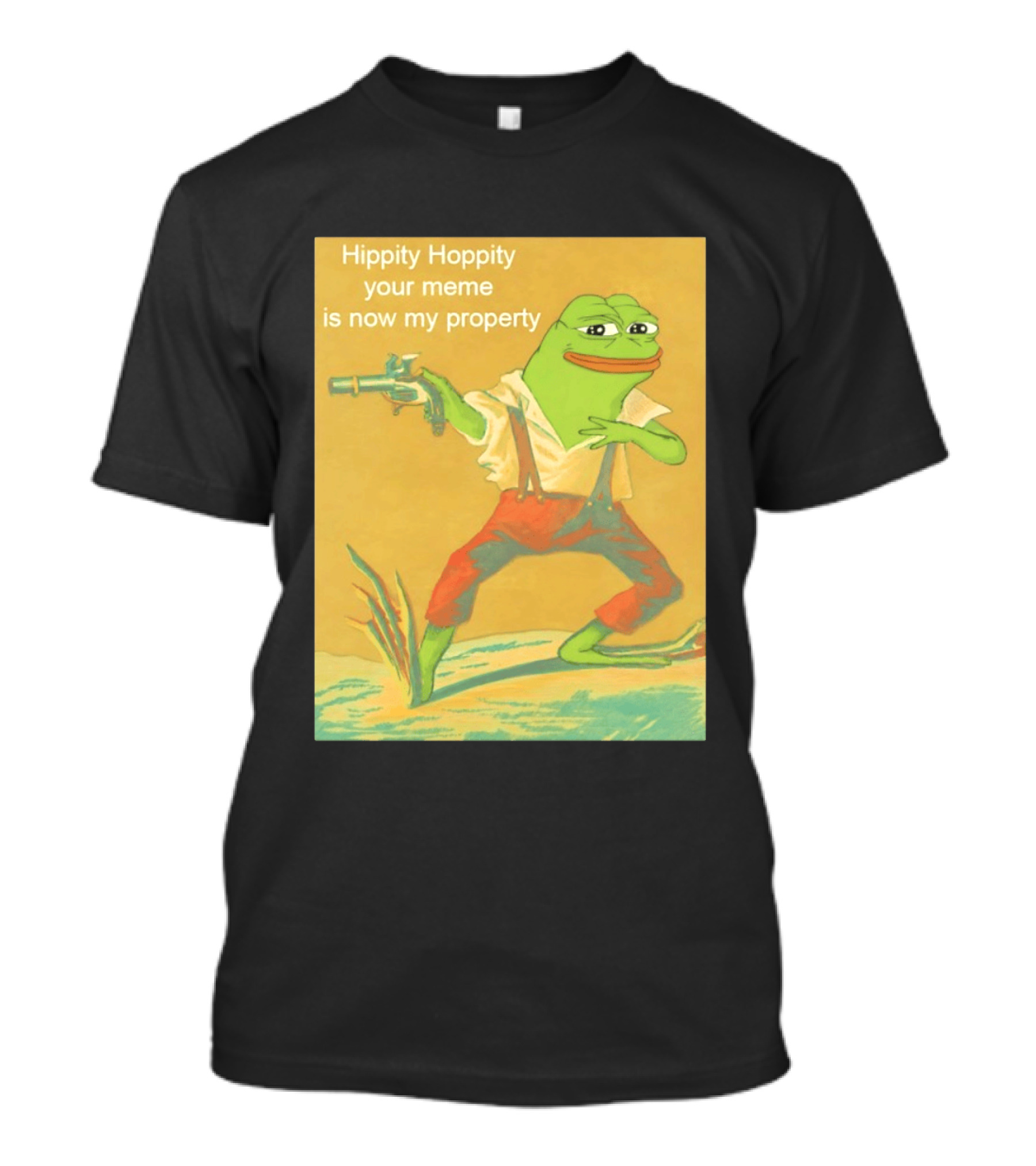Hippity Hoppity Meme Property Pepe Frog Nostalgia Humor T-Shirt