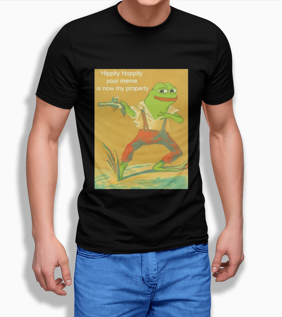 Hippity Hoppity Meme Property Pepe Frog Nostalgia Humor T-Shirt