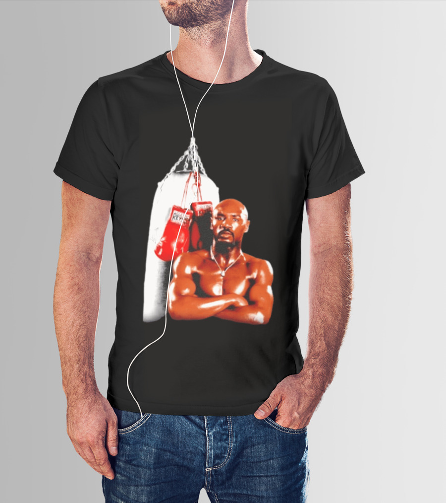 Marvelous Marvin Hagler With Cleto Reyes Boxing Gloves Iconic Champion T-Shirt