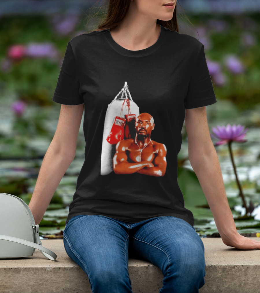 Marvelous Marvin Hagler With Cleto Reyes Boxing Gloves Iconic Champion T-Shirt