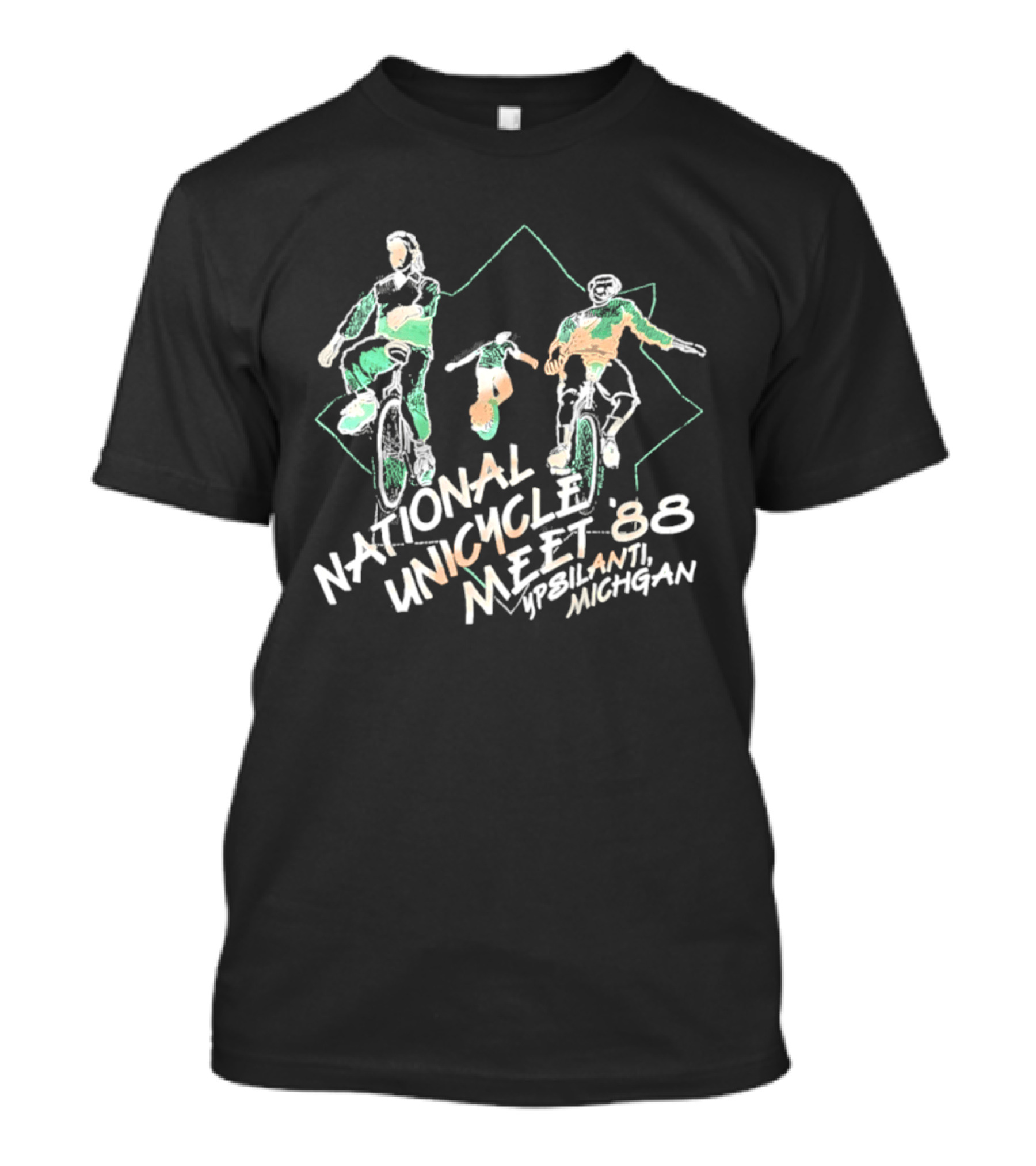National Unicycle Meet '88 Ypsilanti Michigan Event Featuring Riders T-Shirt