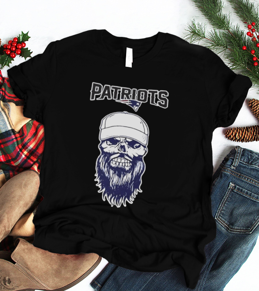New England Patriots Luke Combs Skull Gillette Stadium Two Sided T-Shirt