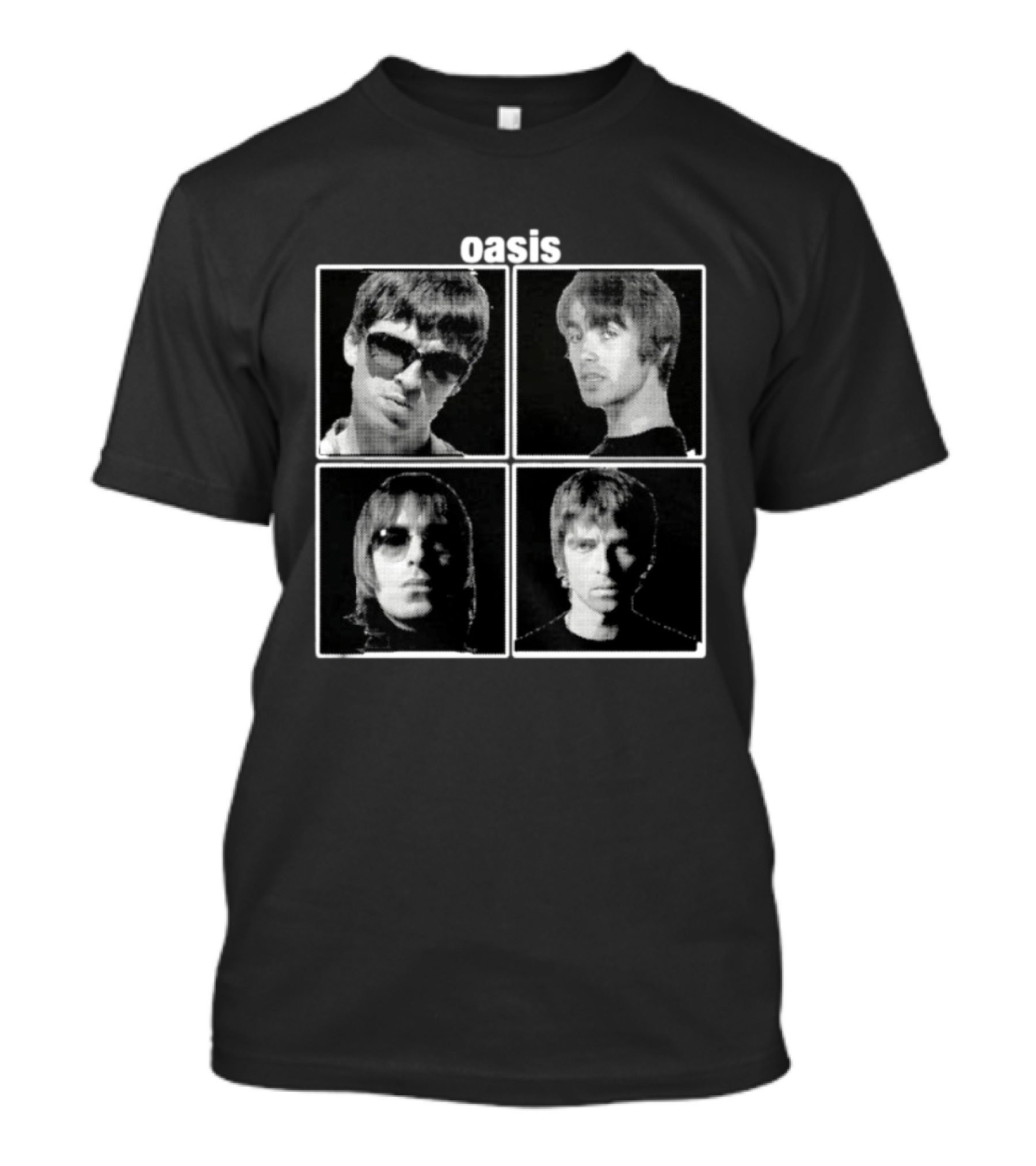 Oasis Band Members Britpop Liam Gallagher Iconic 90s Music Photos T-Shirt
