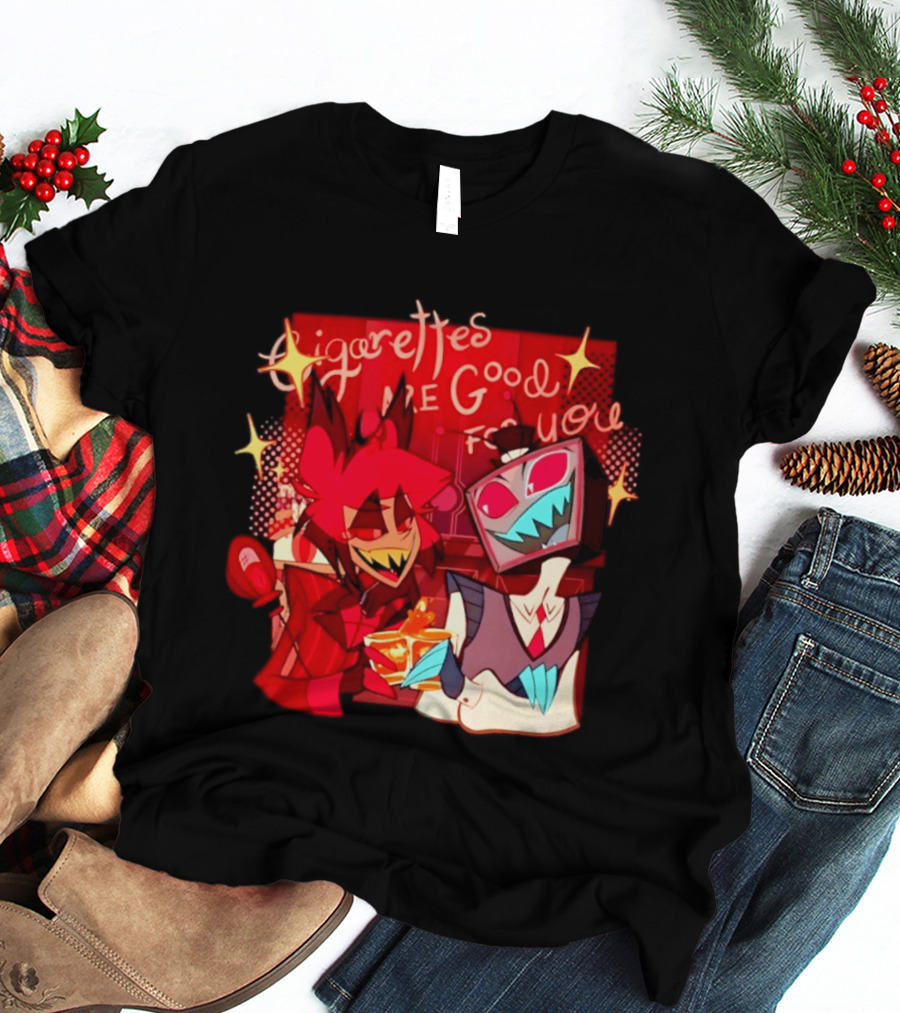 Radiostatic Sparks Duo Cigarettes Are Good For You Sparkling Characters T-Shirt