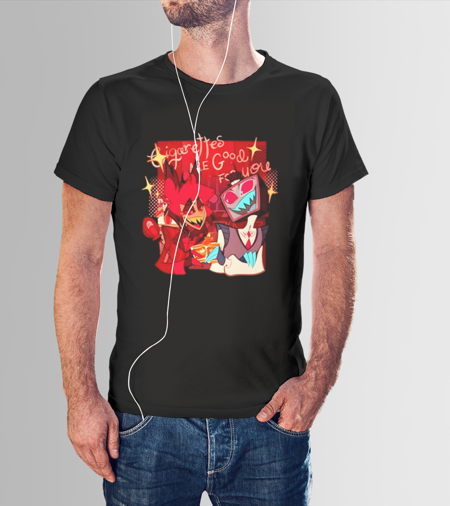 Radiostatic Sparks Duo Cigarettes Are Good For You Sparkling Characters T-Shirt