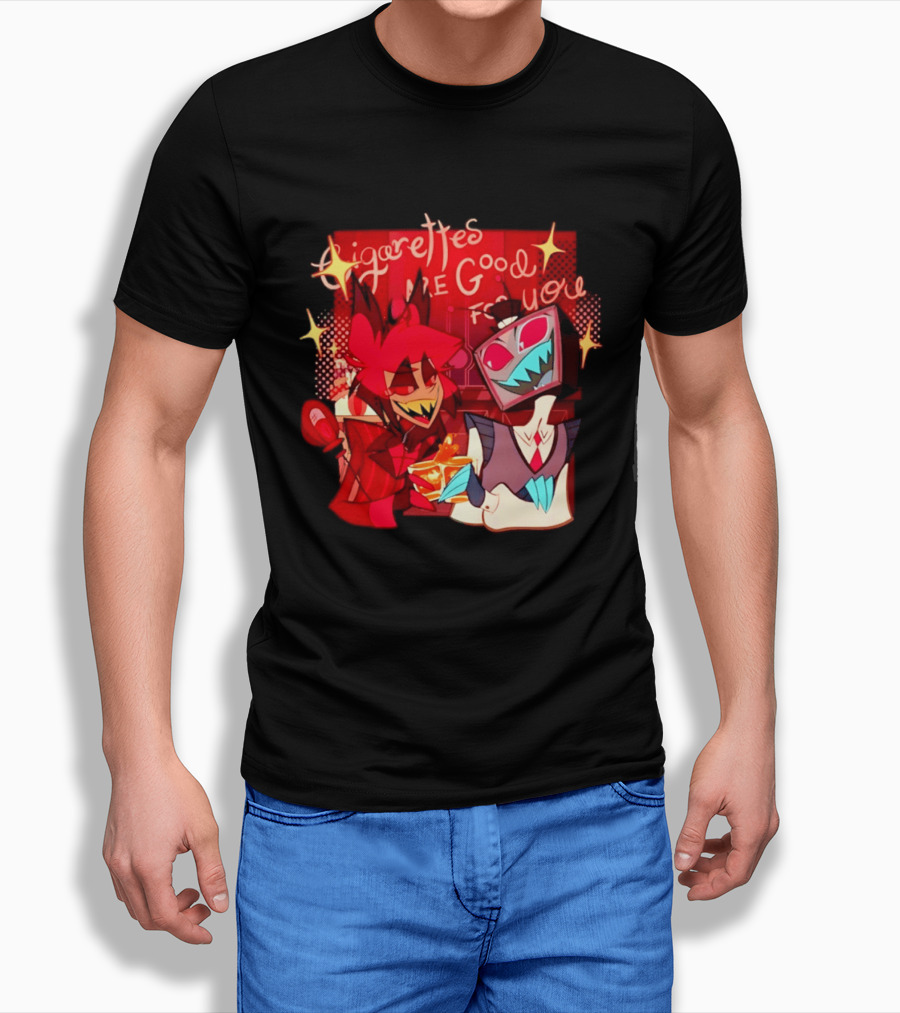 Radiostatic Sparks Duo Cigarettes Are Good For You Sparkling Characters T-Shirt
