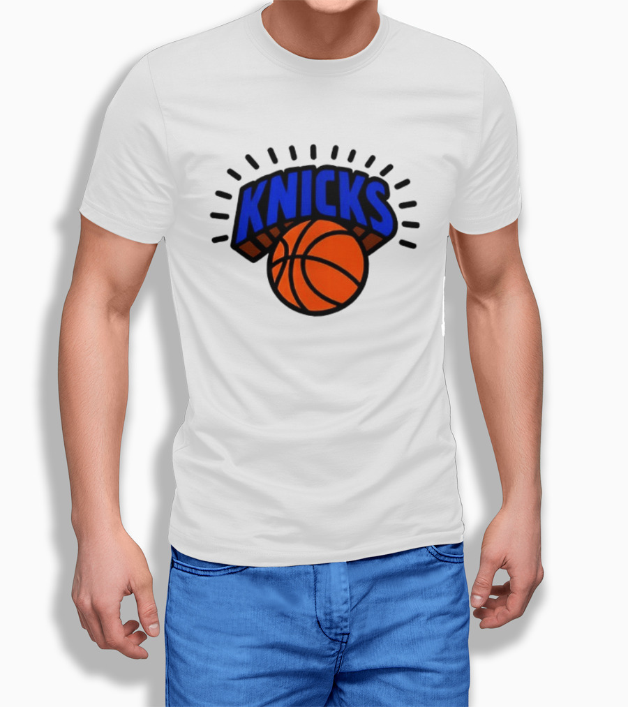 2026 NBA Let's Go New York Knicks Caricatures Two Sided T-Shirt
