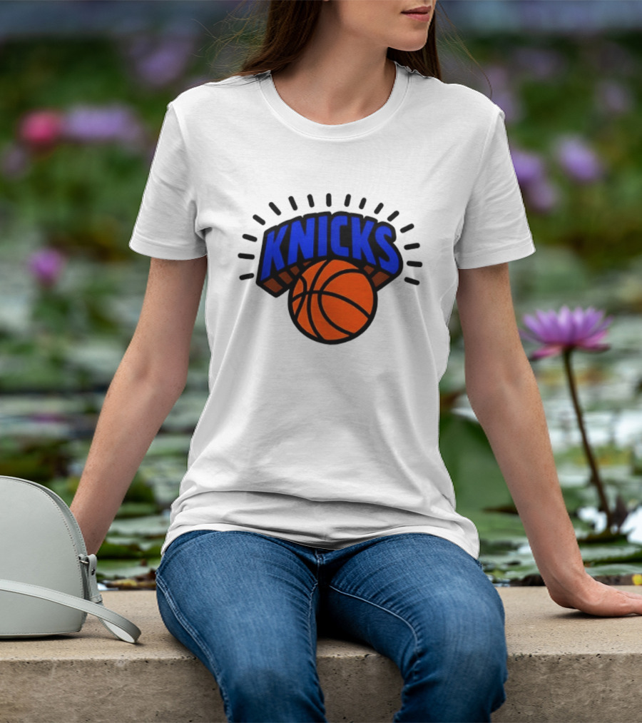 2026 NBA Let's Go New York Knicks Caricatures Two Sided T-Shirt