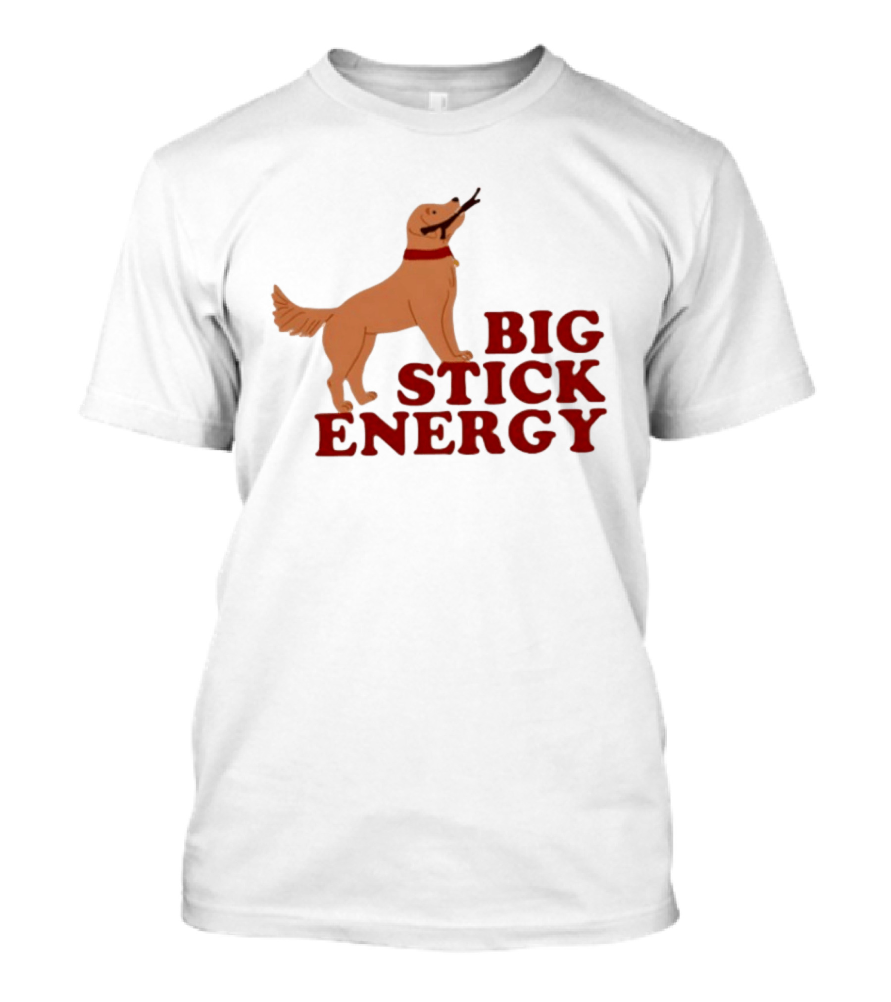 Big Stick Energy Golden Retriever Dog Lover Playful Pet T-Shirt