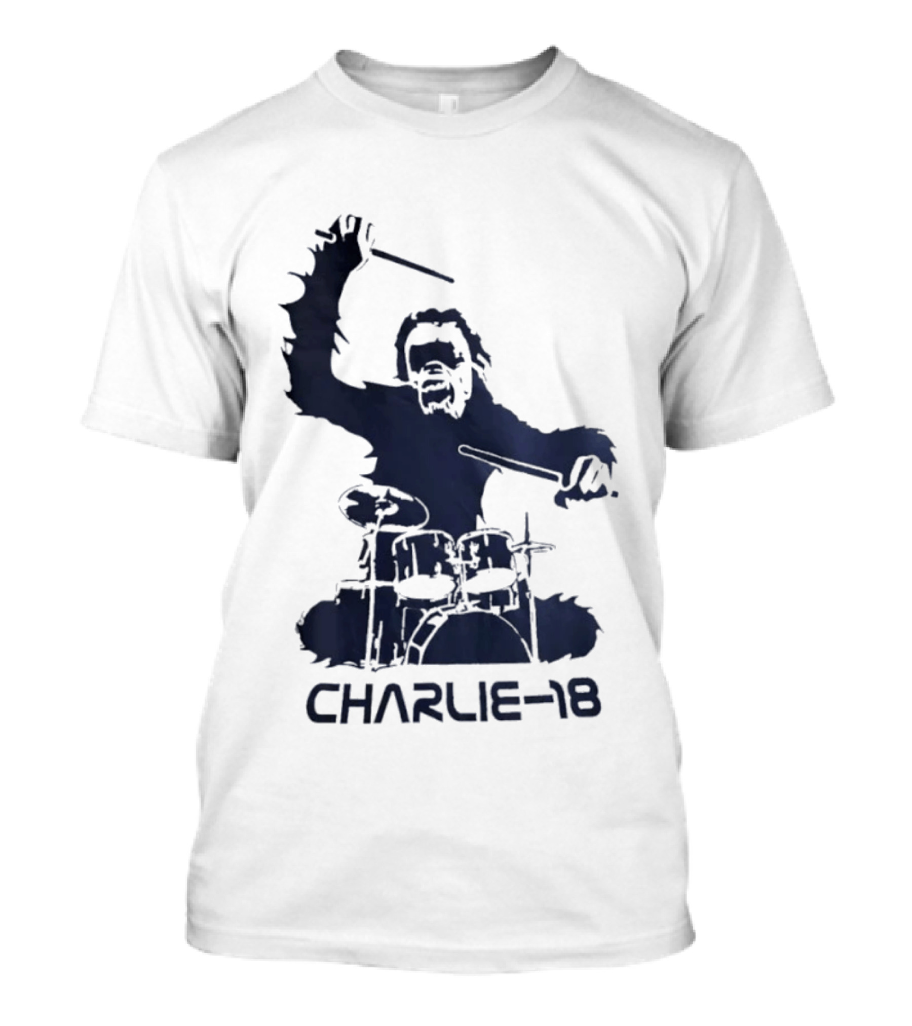 Charlie 18 Bigfoot Drumming T-Shirt