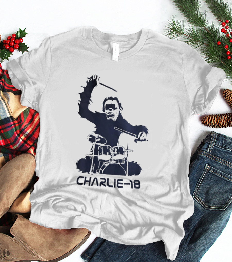 Charlie 18 Bigfoot Drumming T-Shirt