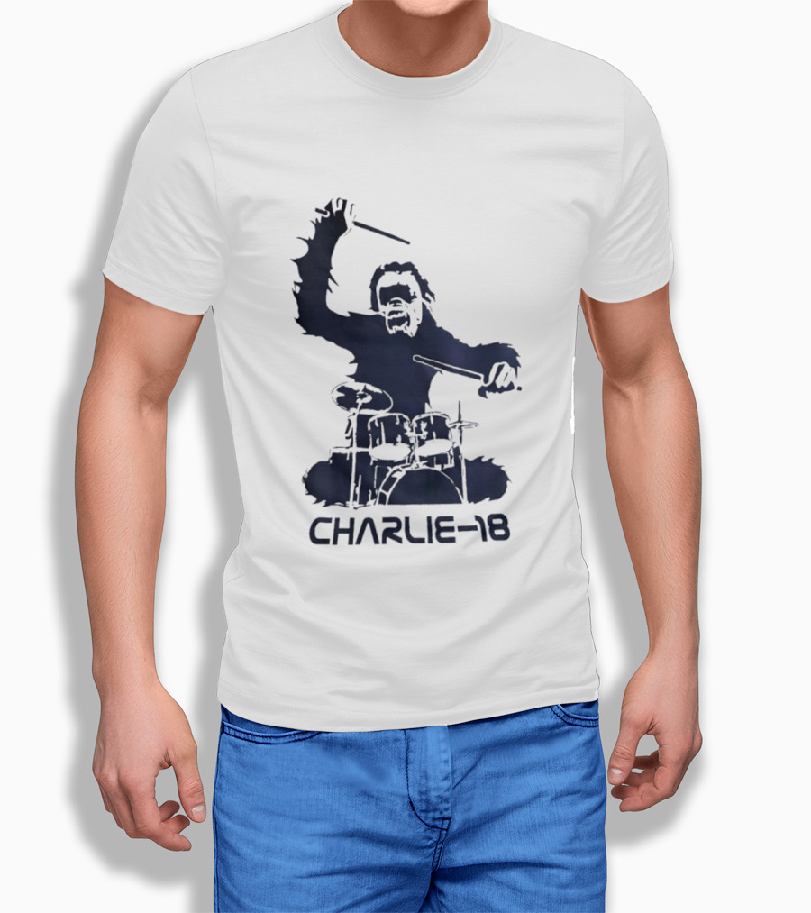 Charlie 18 Bigfoot Drumming T-Shirt