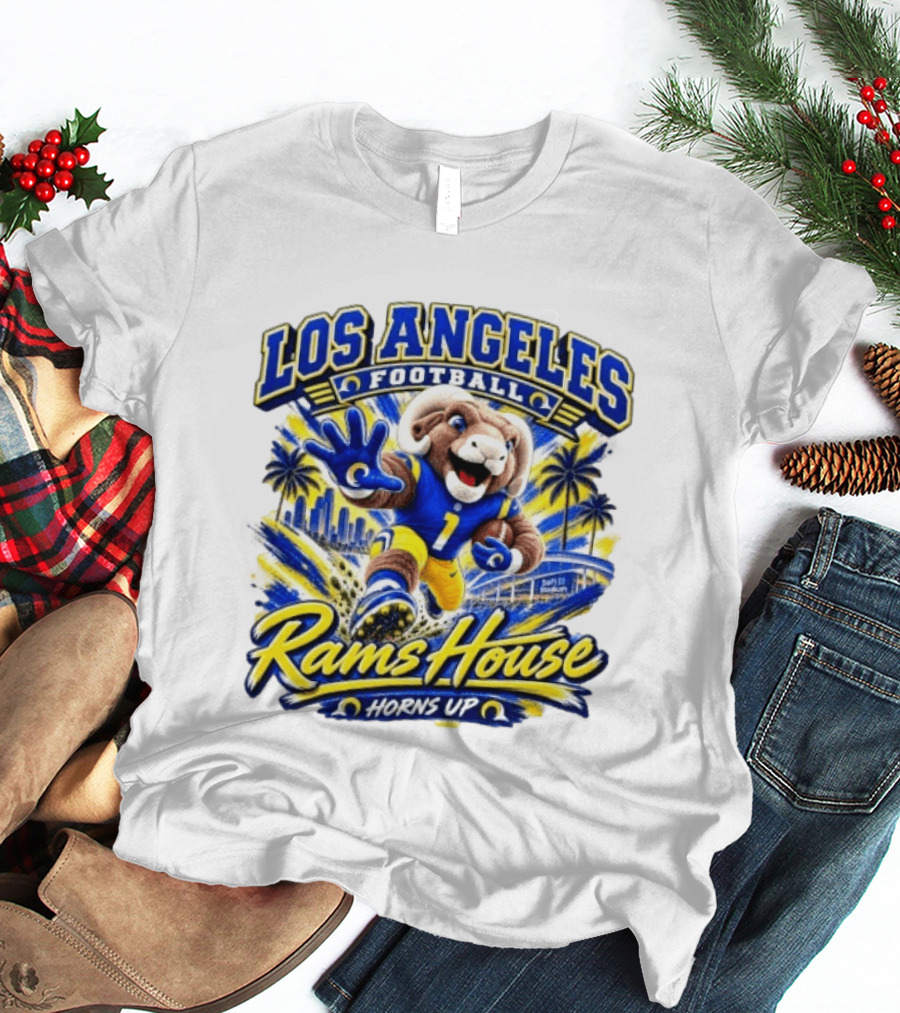 Los Angeles Rams Football Rams House Horns Up T-Shirt