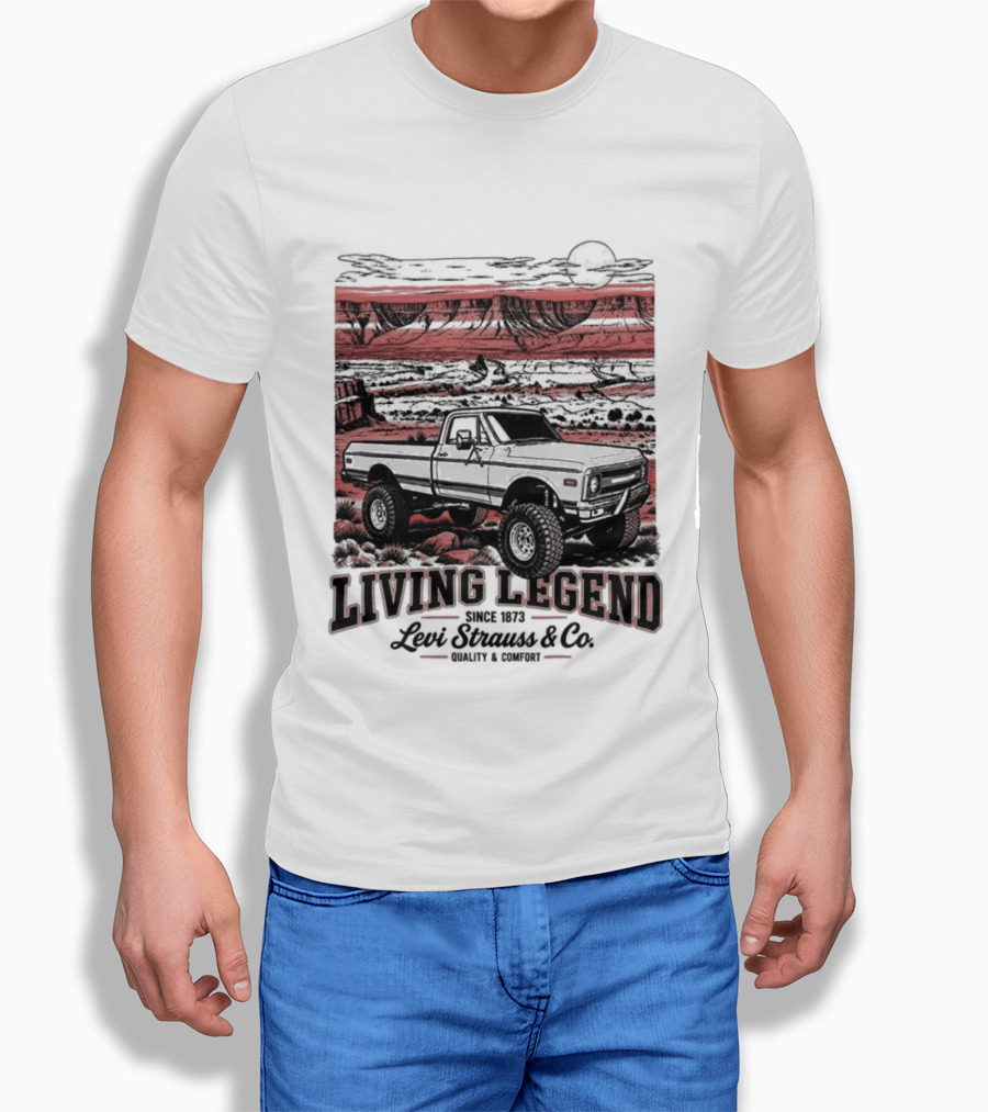 Living Legend Lewis Bros Motor Co Four Wheel Drive Trail Racing Adventure T-Shirt