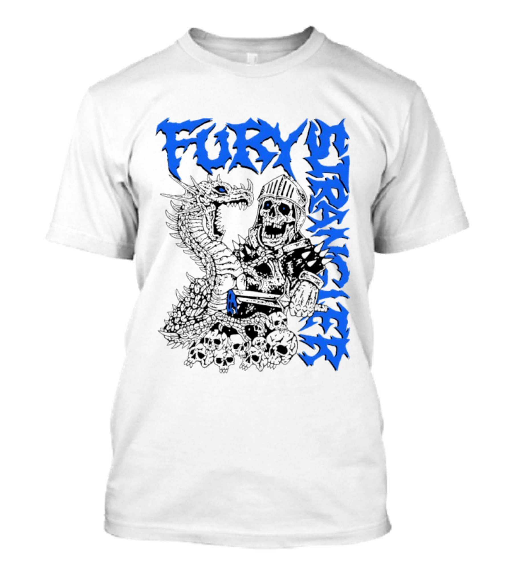 Fury Stranger Skeleton Knight And Dragon T-Shirt