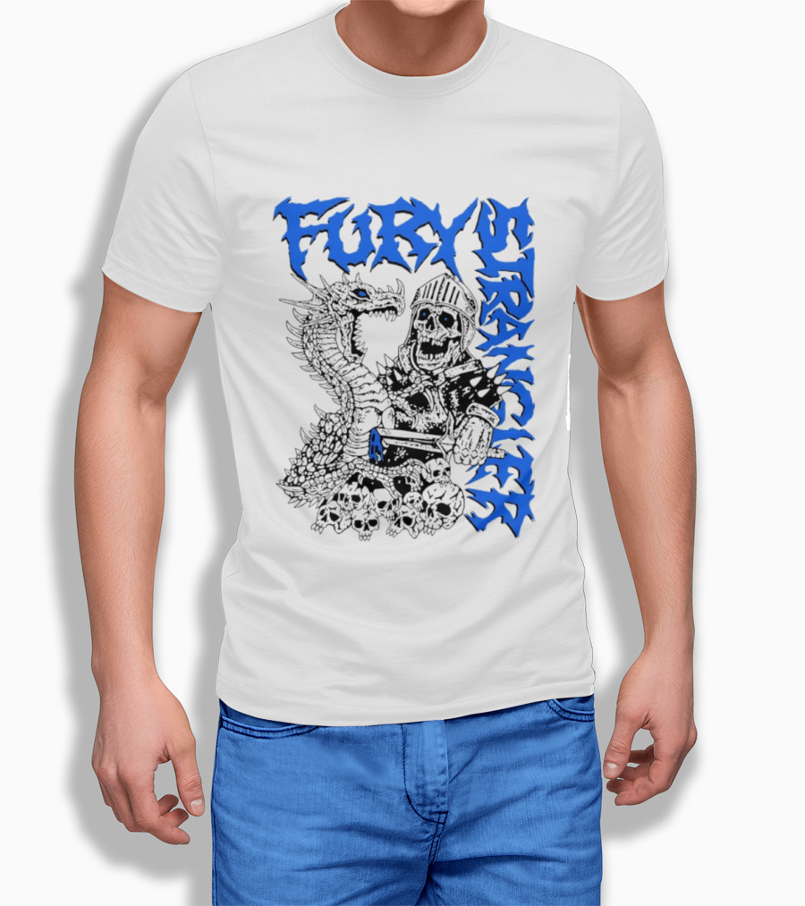Fury Stranger Skeleton Knight And Dragon T-Shirt