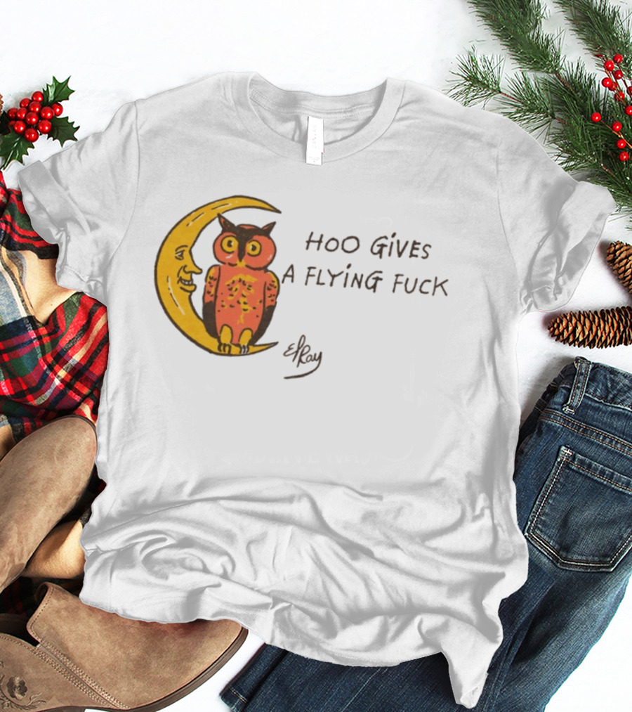 Hoo Gives A Flying Fuck Owl Moon Elyx T-Shirt