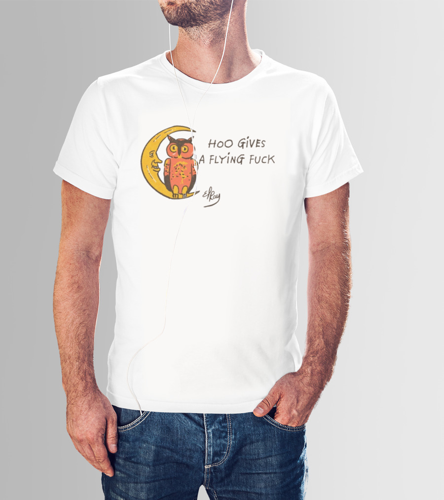 Hoo Gives A Flying Fuck Owl Moon Elyx T-Shirt