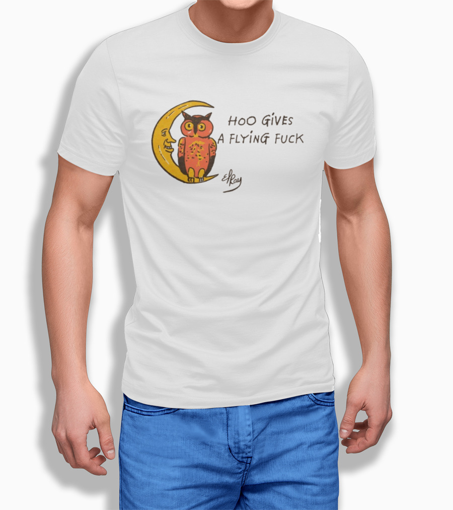 Hoo Gives A Flying Fuck Owl Moon Elyx T-Shirt