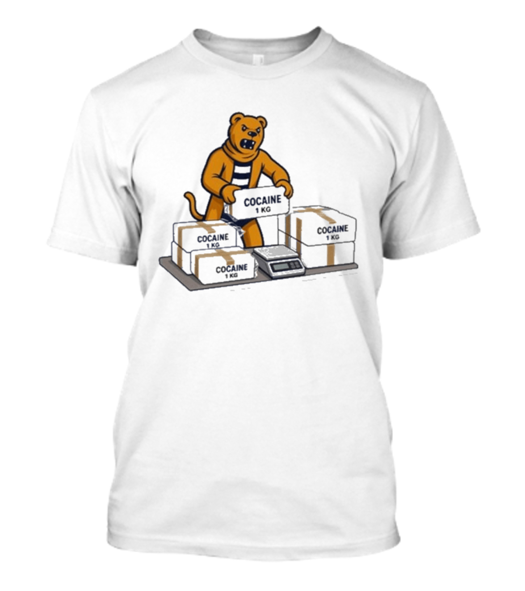 Penn State Cocaine 1kg Bear Weighing Parcels T-Shirt