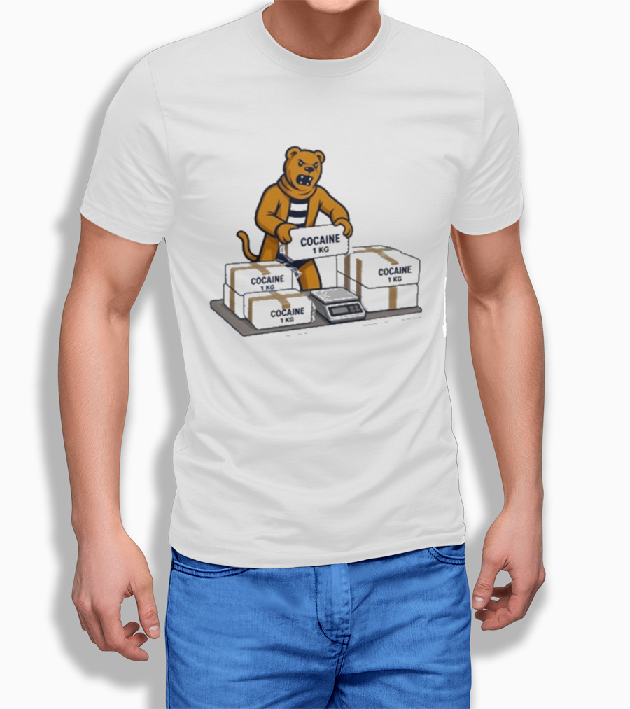 Penn State Cocaine 1kg Bear Weighing Parcels T-Shirt