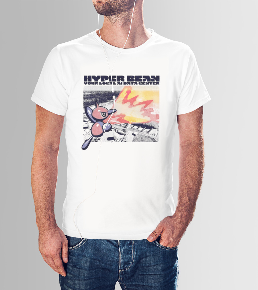 Porygon Hyper Beam Your Local AI Data Center Explosion T-Shirt