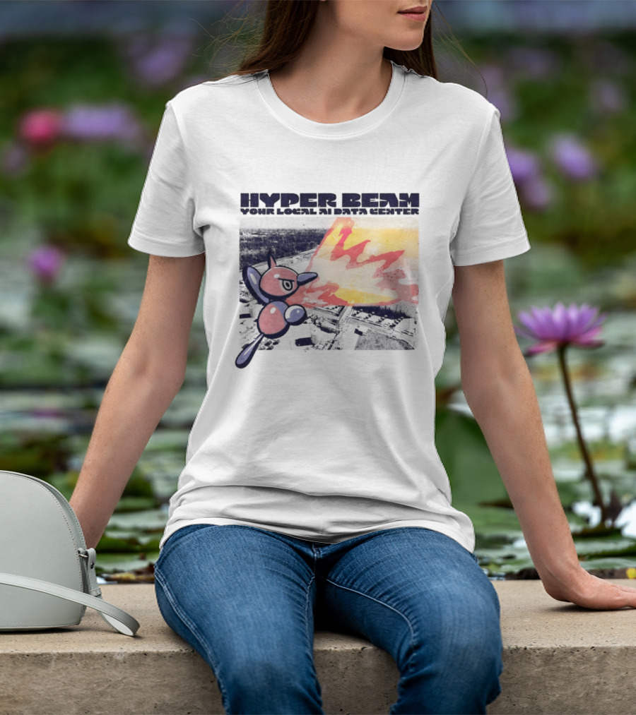 Porygon Hyper Beam Your Local AI Data Center Explosion T-Shirt