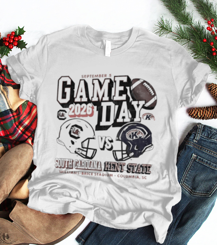South Carolina Vs Kent State 2026 Game Day Football Helmets Williams Brice Stadium Columbia SC T-Shirt