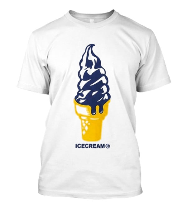 Trevor Goosby Ice Cream Blue And Yellow Cone T-Shirt
