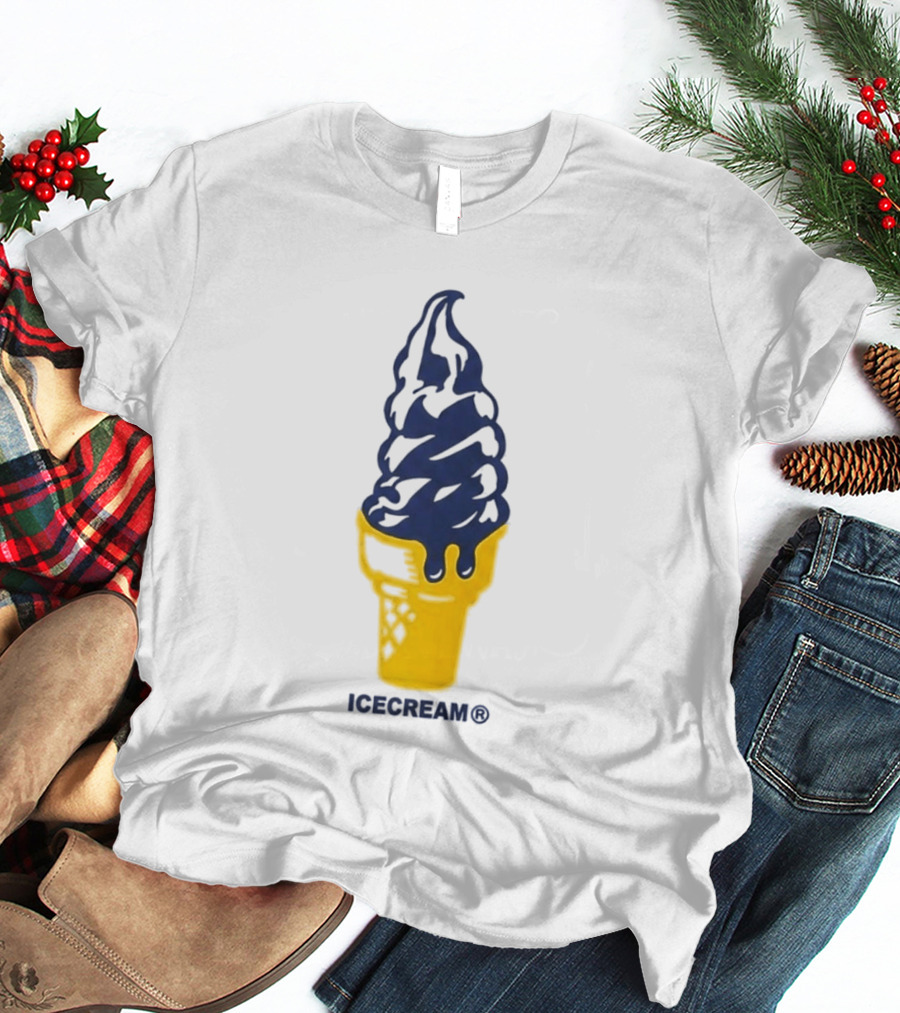 Trevor Goosby Ice Cream Blue And Yellow Cone T-Shirt