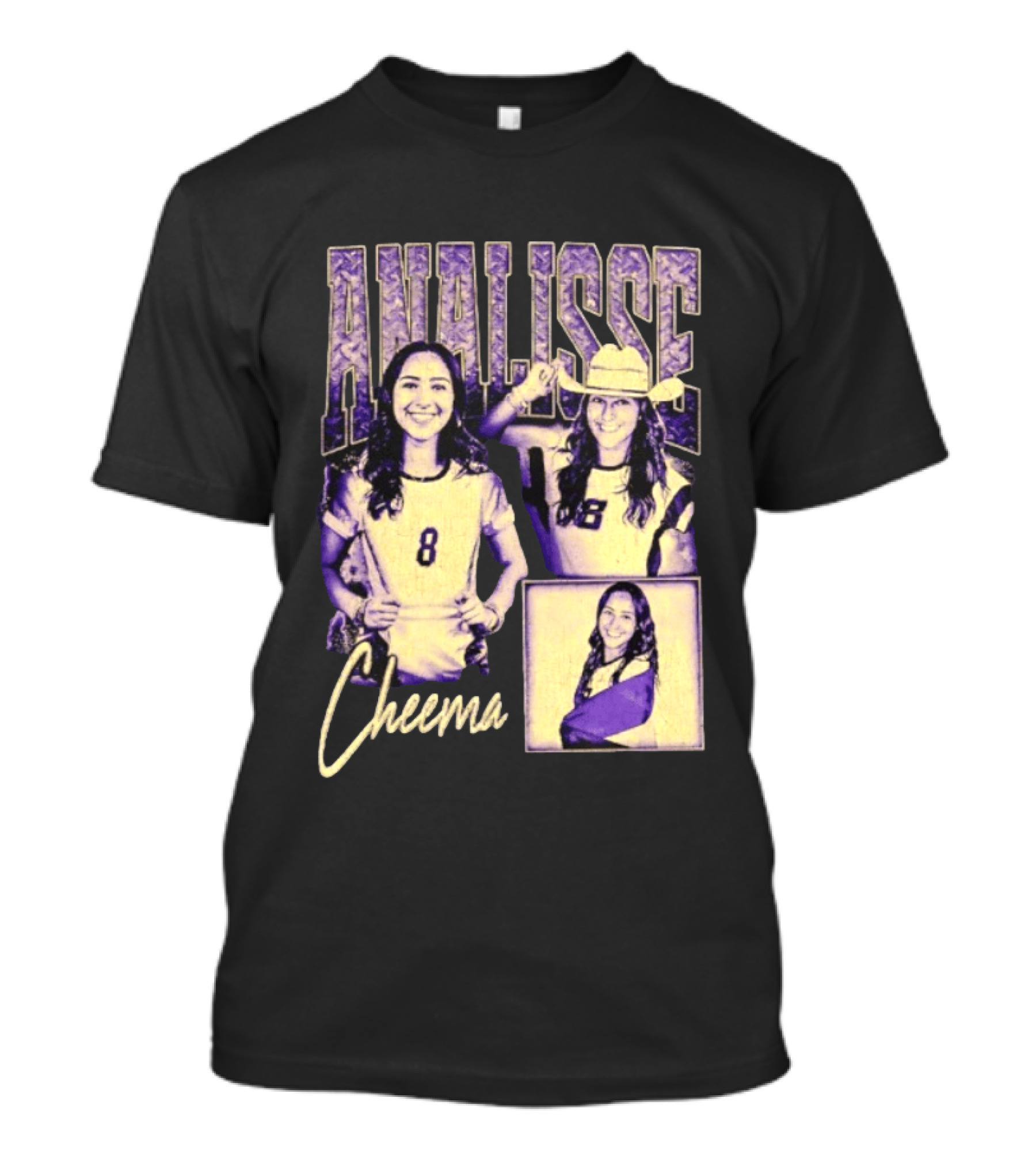 Analisse Cheema Number 8 Jersey Sports Athlete T-Shirt