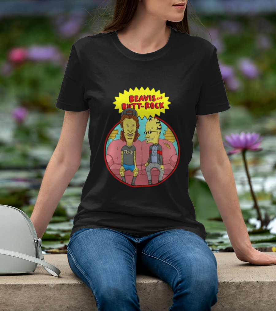 Beavis And Butt Head Rock Creed And Three Days Grace Couch Cartoon Characters T-Shirt