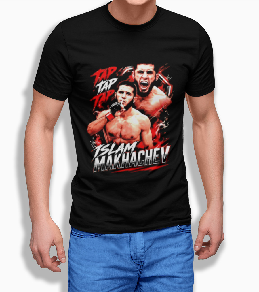 Islam Makhachev Tap Tap Tap UFC MMA Mixed Martial Arts Fighter T-Shirt