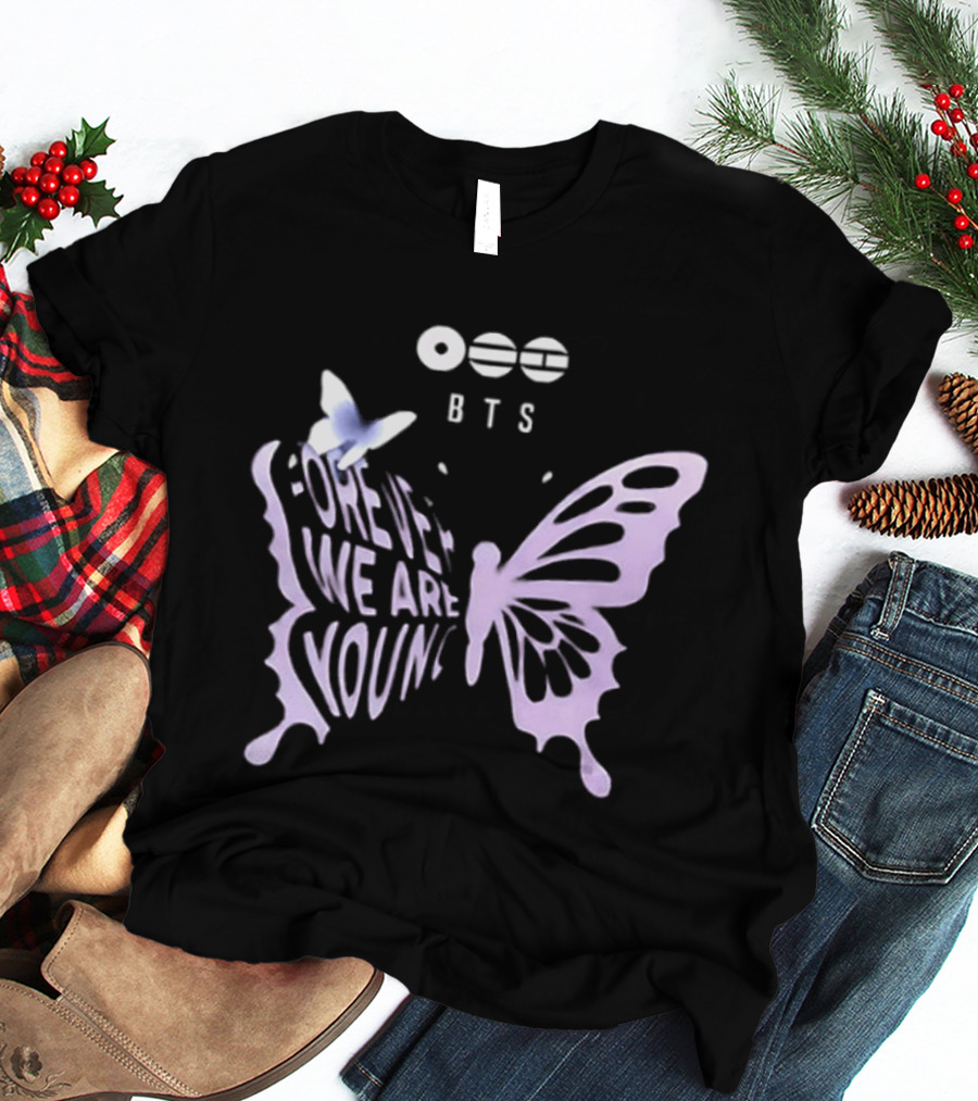 BTS Forever We Are Young Butterfly Symbol 2 Sided T-Shirt