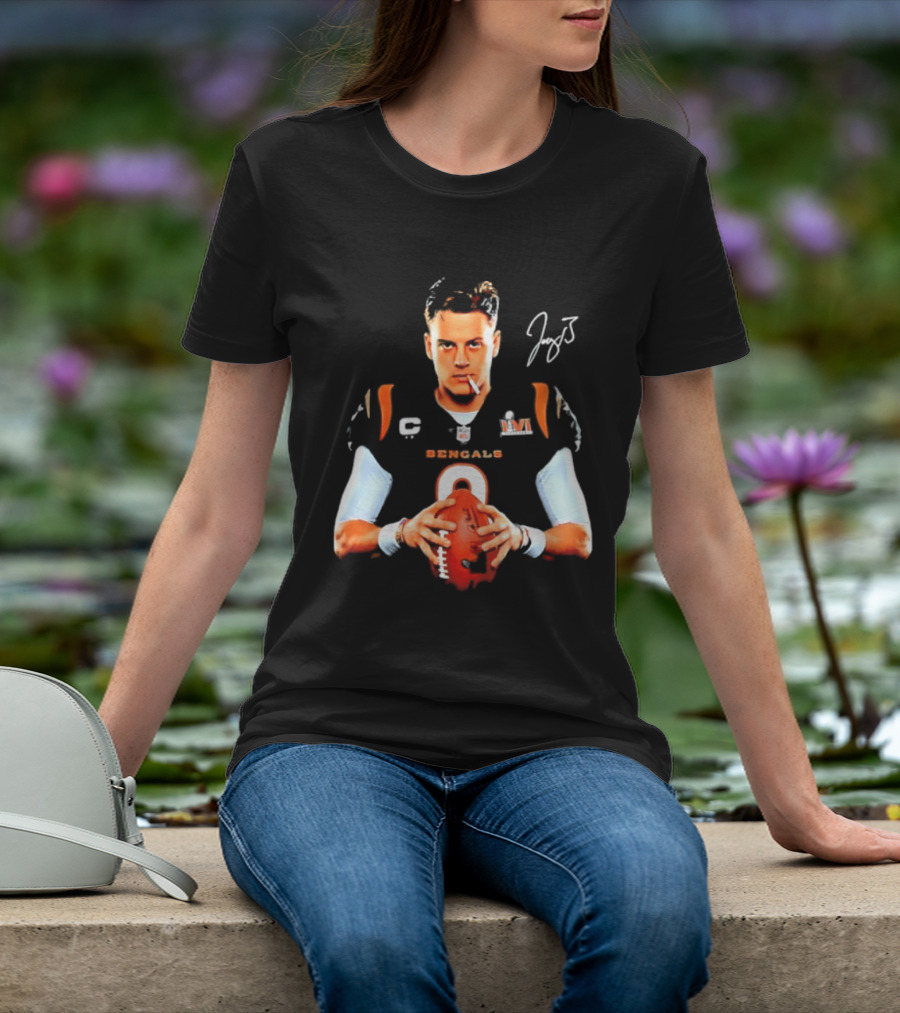 Cincinnati Bengals Joe Burrow Smoking Joey B Signature T-Shirt