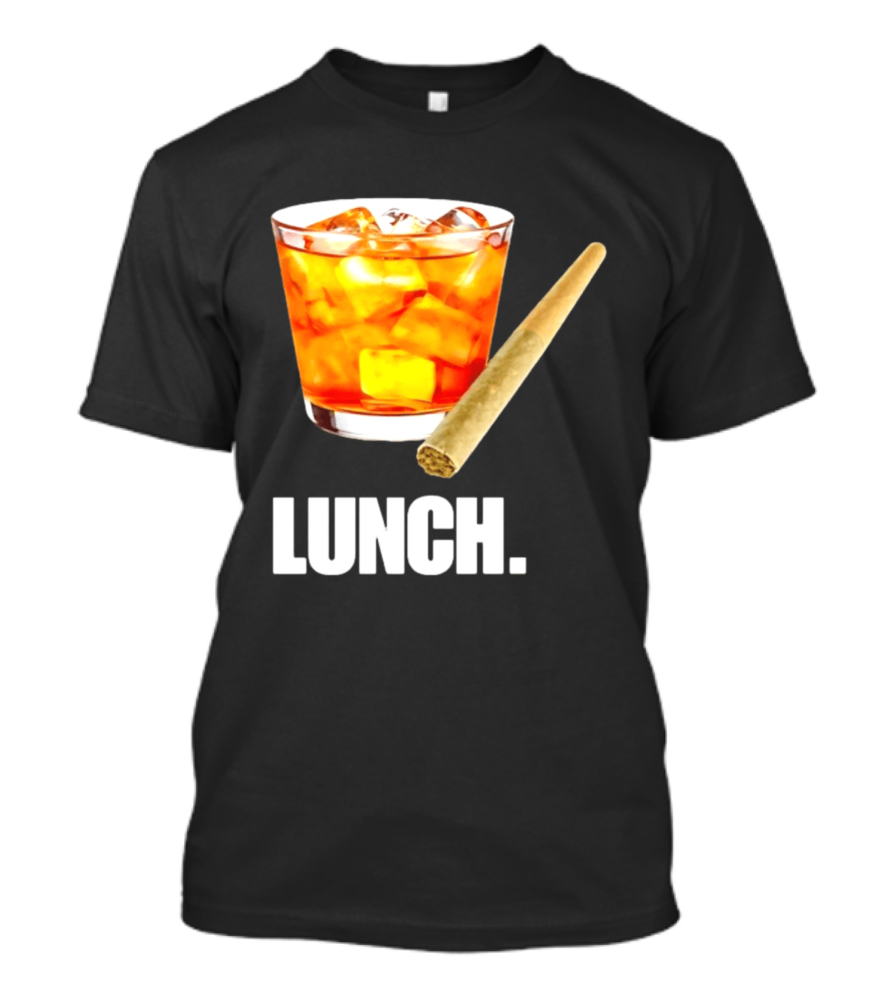 Lunch Whiskey Cigar Drinking Smoking T-Shirt