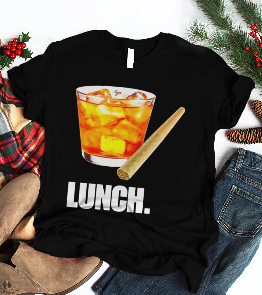 Lunch Whiskey Cigar Drinking Smoking T-Shirt