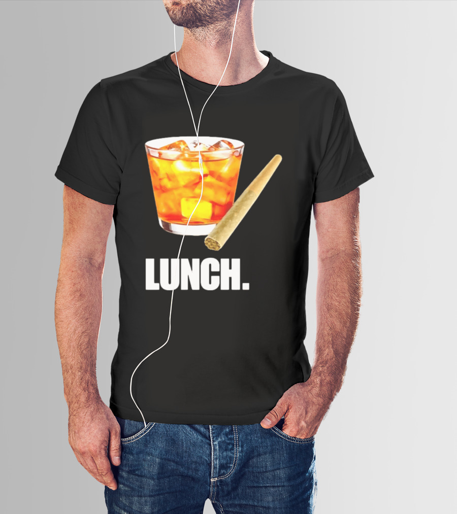 Lunch Whiskey Cigar Drinking Smoking T-Shirt