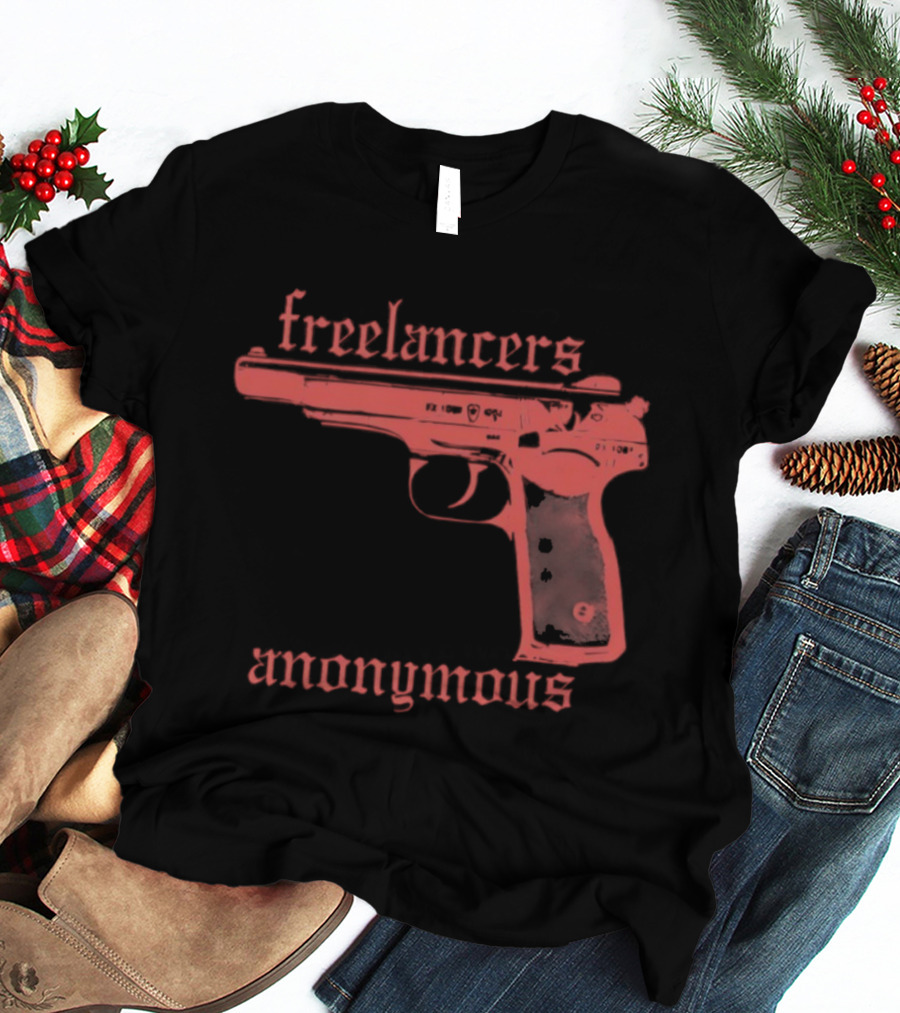 Freelancers Anonymous Gun Image T-Shirt