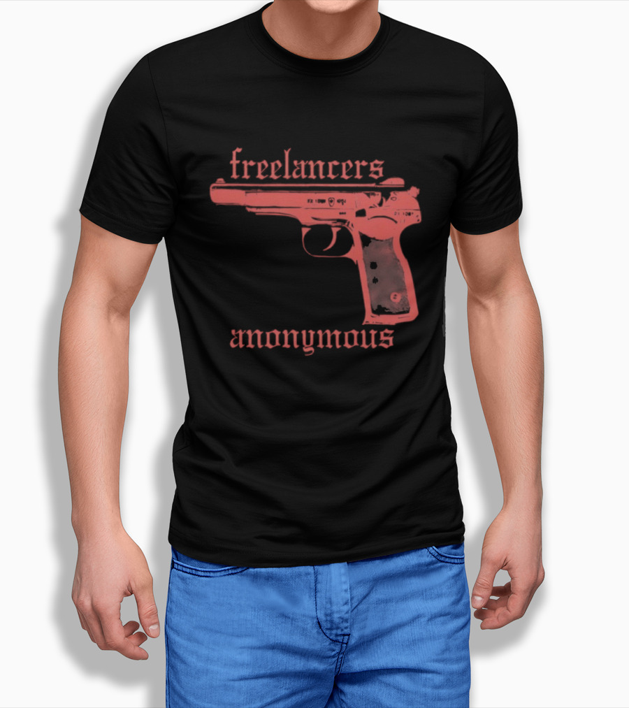 Freelancers Anonymous Gun Image T-Shirt