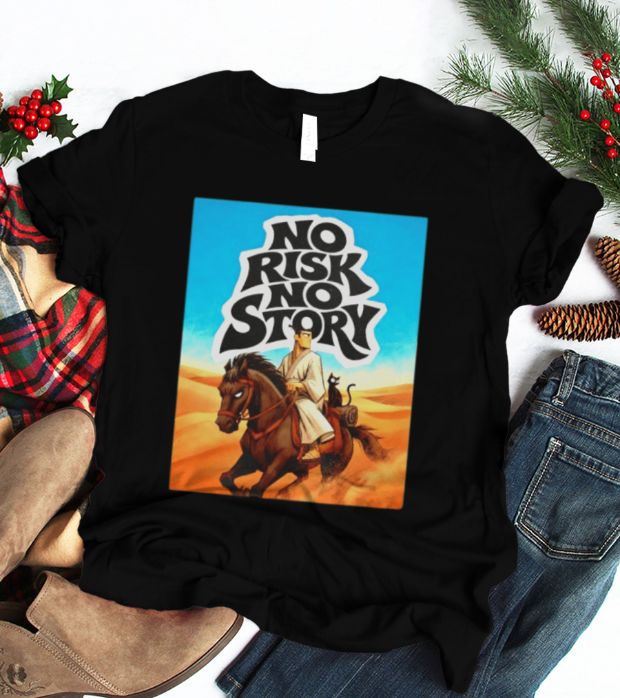 No Risk No Story Samurai Jack Cartoon Network Desert Adventure T-Shirt