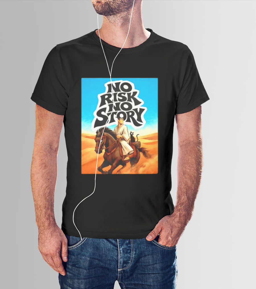 No Risk No Story Samurai Jack Cartoon Network Desert Adventure T-Shirt