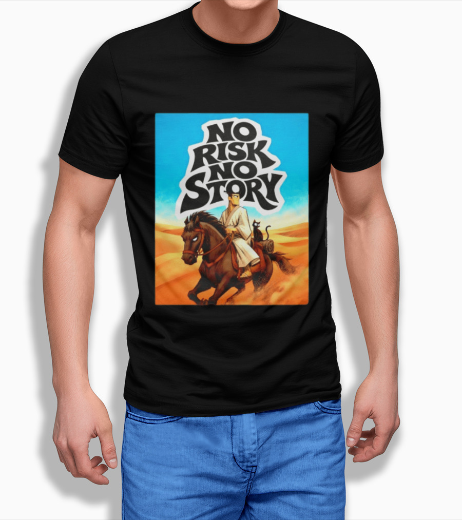 No Risk No Story Samurai Jack Cartoon Network Desert Adventure T-Shirt