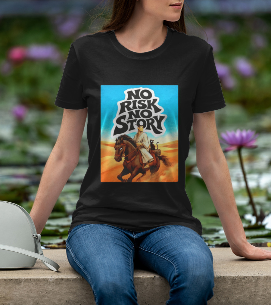 No Risk No Story Samurai Jack Cartoon Network Desert Adventure T-Shirt