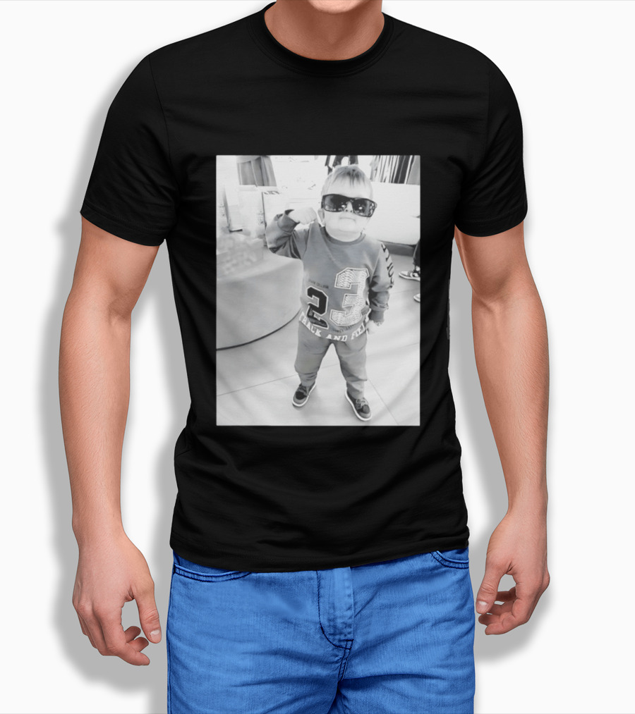 Hasbulla Hasbik Photo 23 Track And Field Black And White T-Shirt