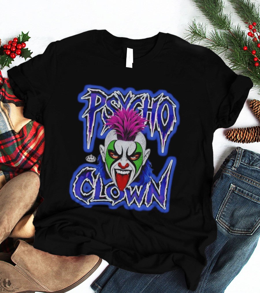 Psycho Clown AAA Superstar Wild Face T-Shirt